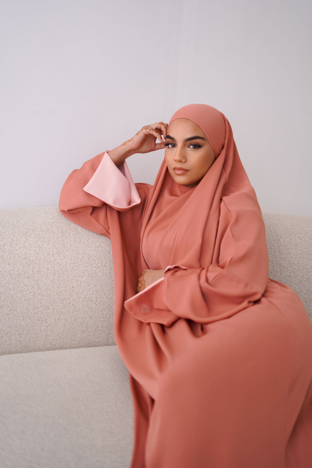 Jilbab Alya terracotta / salmon